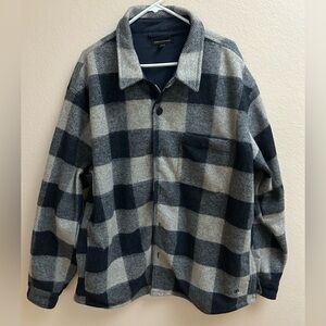 Banana Republic Men's Heritage Plaid Jacket, Blue/Black/Grey  Size XXL
